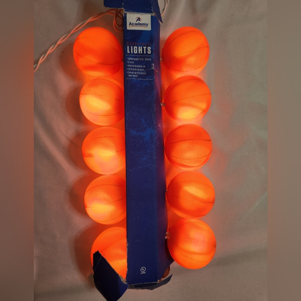 Basketball String Lights 10 Lights on String. Open box Academy Sports